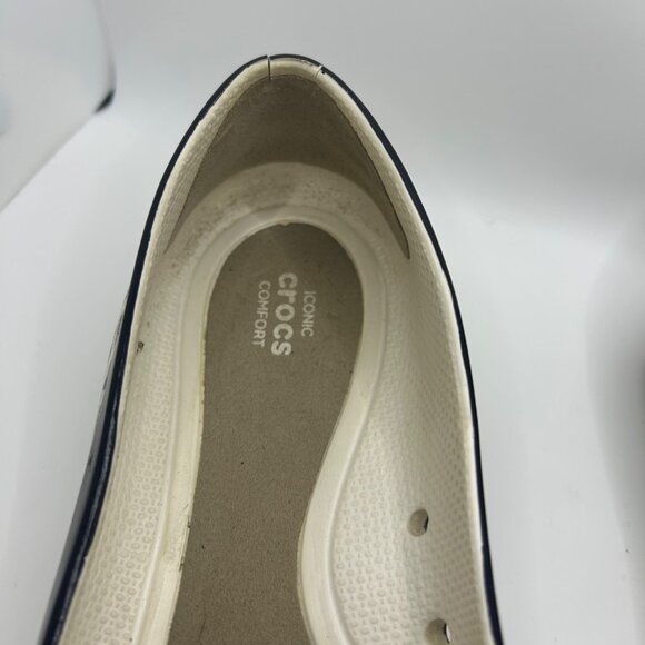 Leopard Print Flats By Crocs Womens Iconic Comfort Slip-On Shoes 9 - Picture 5 of 9